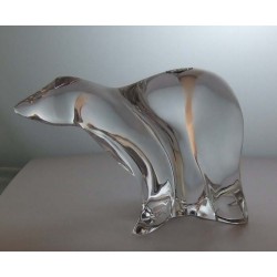 Kristallglas Bär 18cm Saint Louis 1989 FR