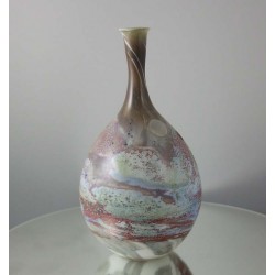 Glas Vase 14.6cm Greiner Pert  1986 DE