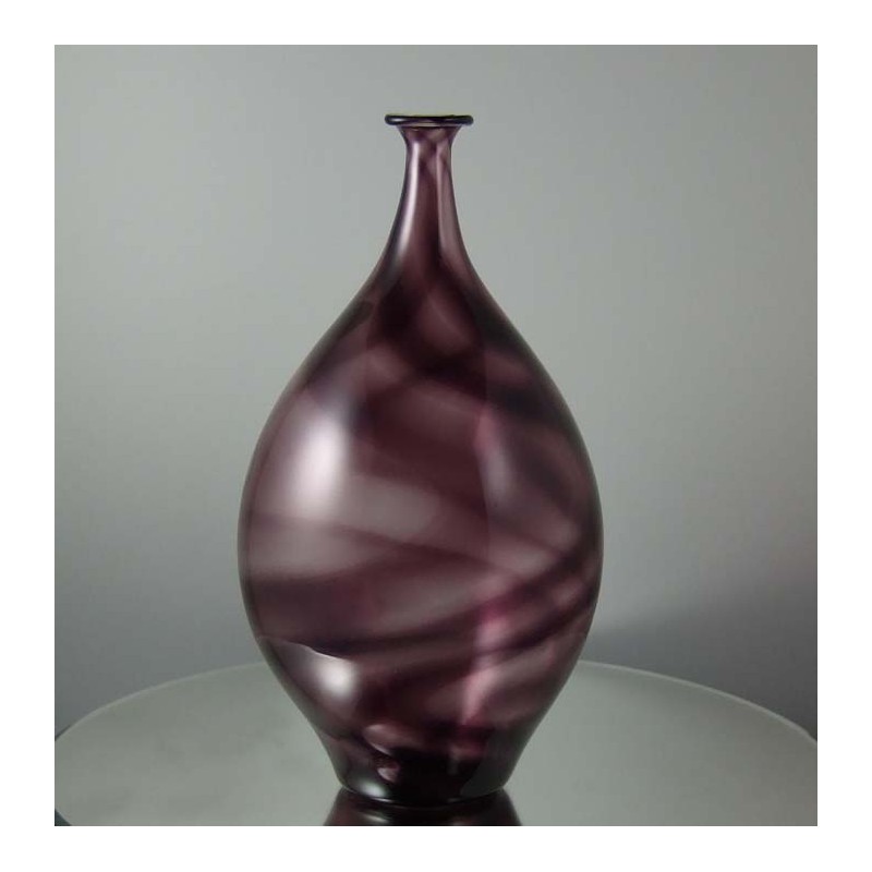 Glas Vase 17cm Greiner Pert  1986 DE