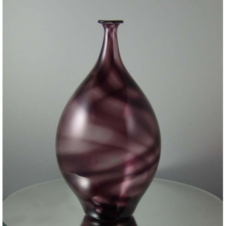 Glas Vase 17cm Greiner Pert  1986 DE