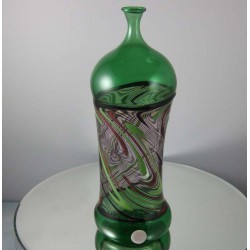 Glas Vase 19cm Greiner Pert  1983 DE