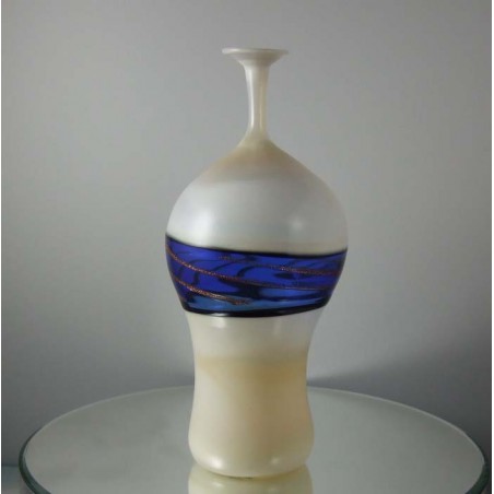Glas Vase 18.5cm Greiner Pert  1983 DE