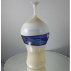 Glas Vase 18.5cm Greiner Pert  1983 DE