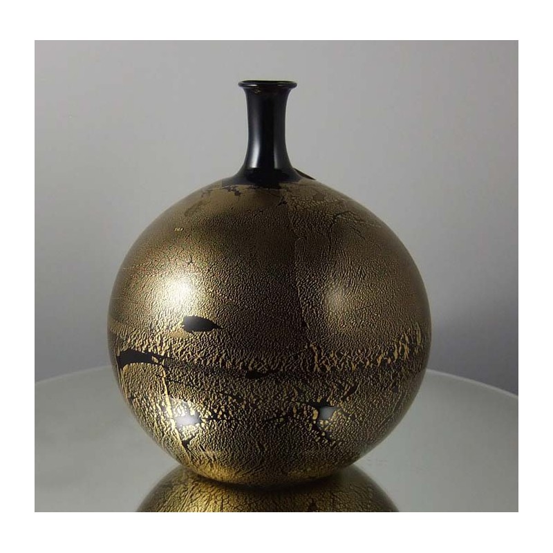 Glas Vase 12cm Greiner Pert  1983 DE