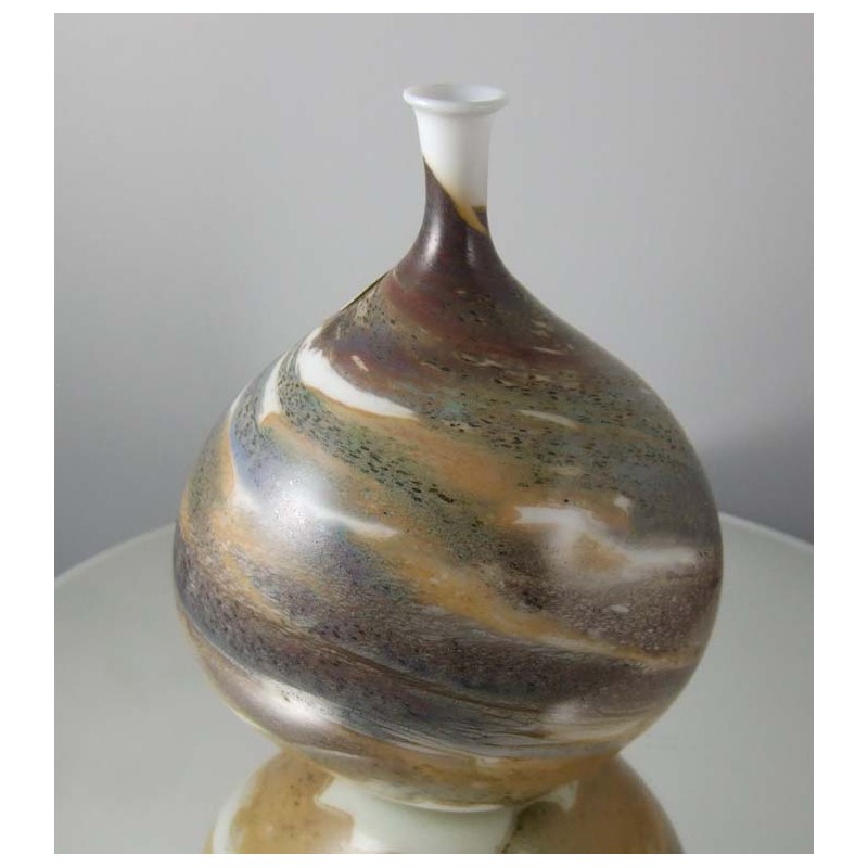 Glas Vase 13cm Greiner Pert  1986 DE