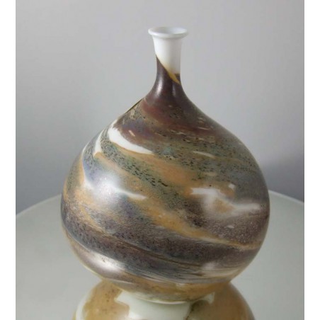 Glas Vase 13cm Greiner Pert  1986 DE