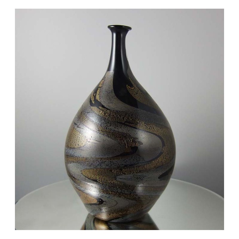 Glas Vase 18cm Greiner Pert  1986 DE