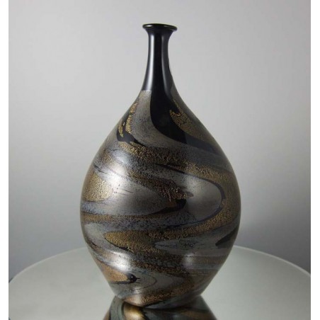 Glas Vase 18cm Greiner Pert  1986 DE