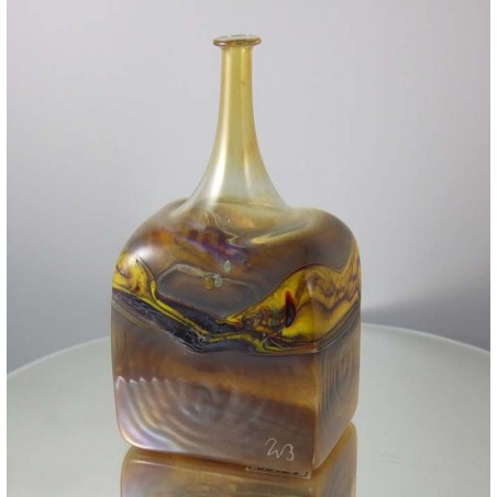 Glas Vase 13cm Bahr  1986 DE