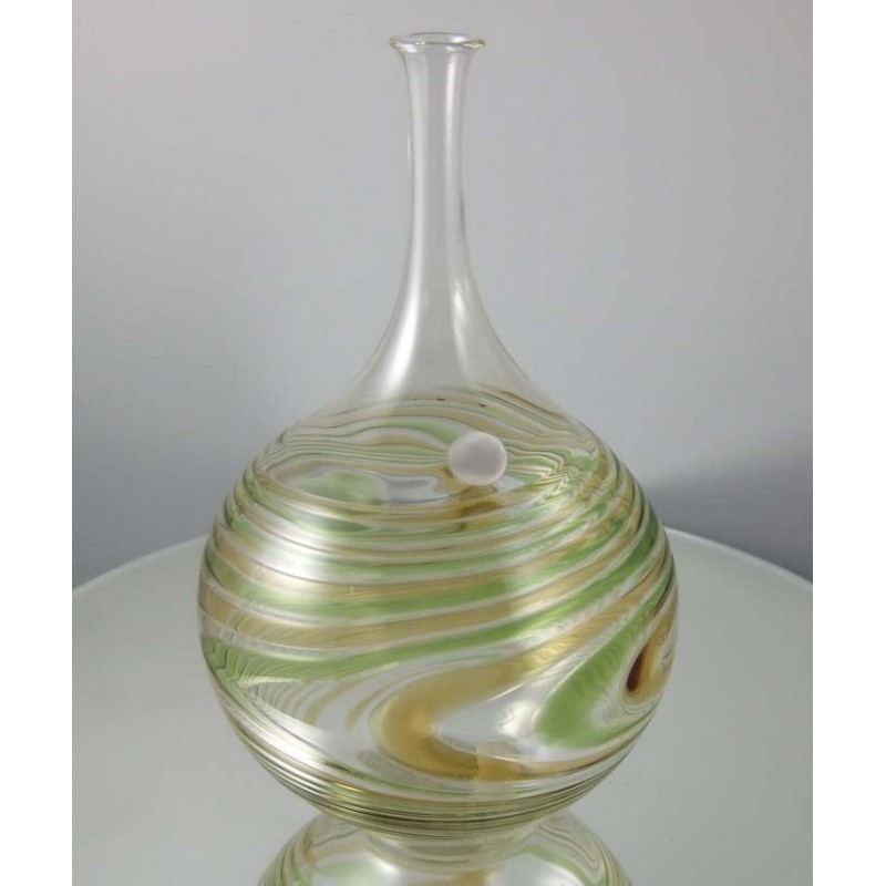Glas Vase 15cm Moisicheck  1984 CH
