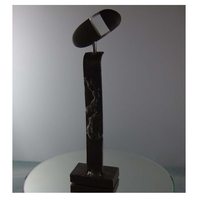 Objekt Metall-Stein 24.5cm Glas Rudolf  2007 DE