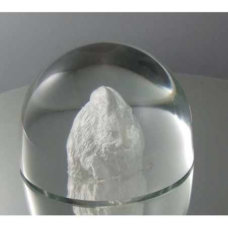 Glas Hase Briefbeschwerer   Art Klepsch von  Mizi  Hütte AT