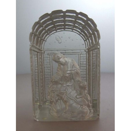 Glas Krippe  Briefbeschwerer   Art Klepsch von  Mizi  Hütte 1988 AT