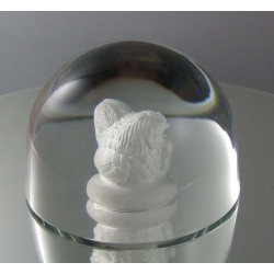 Glas Huhn 9cm Briefbeschwerer   Art Klepsch von  Mizi  Hütte