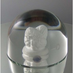 Glas Huhn 9cm Briefbeschwerer   Art Klepsch von  Mizi  Hütte