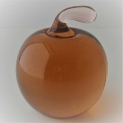 Glas Briefbeschwerer 8cm Apfel Tschechische Kristallglas