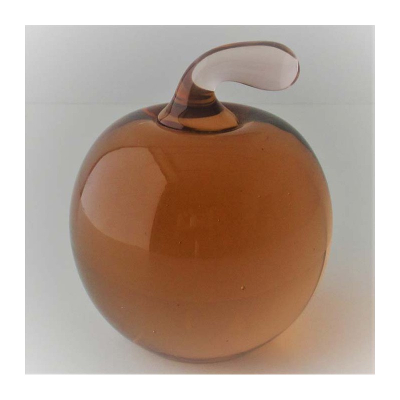 Glas Briefbeschwerer 8cm Apfel Tschechische Kristallglas