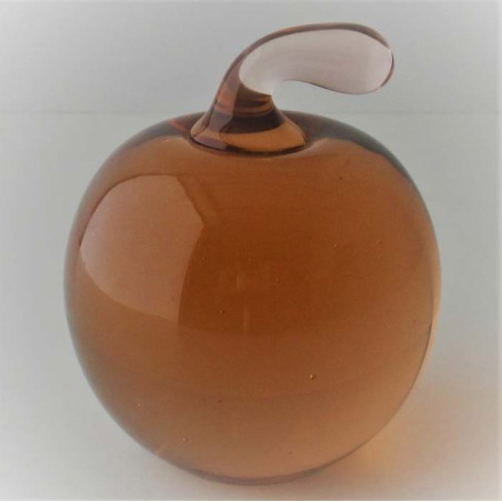 Glas Briefbeschwerer 8cm Apfel Tschechische Kristallglas