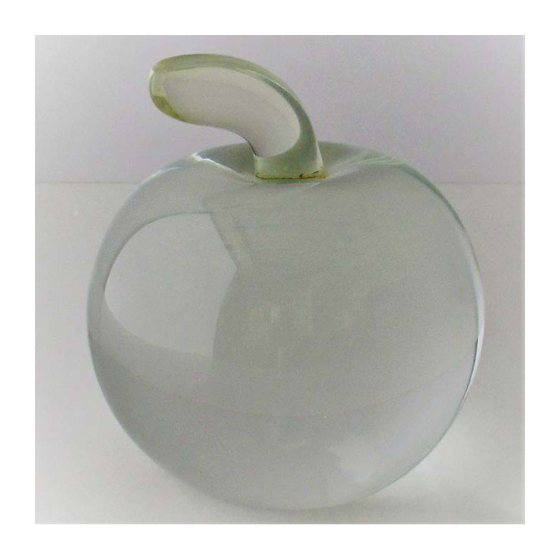 Glas Briefbeschwerer 8cm Apfel Tschechische Kristallglas