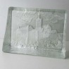Glas Briefbeschwerer 11cm klar Wartburg AT Glas Briefbeschwerer 11cm klar Wartburg AT