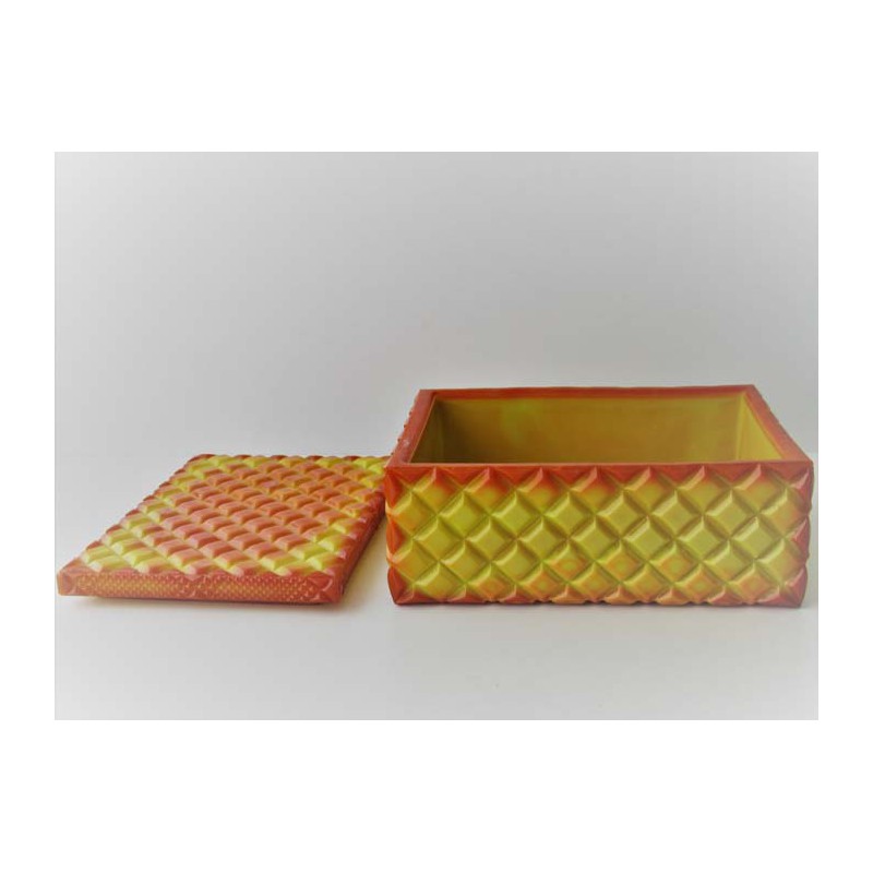 Pressglas Dose 12cm aus Tschechien CZ