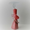 Glas Flacon 17.5cm Frau   rot FR