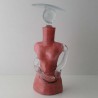 Glas Flacon 17.5cm Frau   rot FR