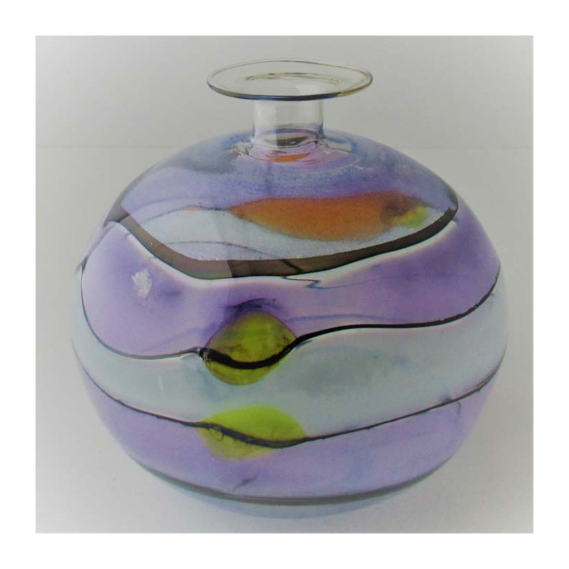 Glas Vase 9cm A.Molnar  DE 1990