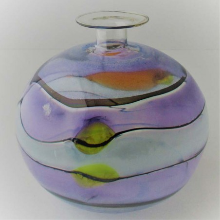 Glas Vase 9cm A.Molnar  DE 1990