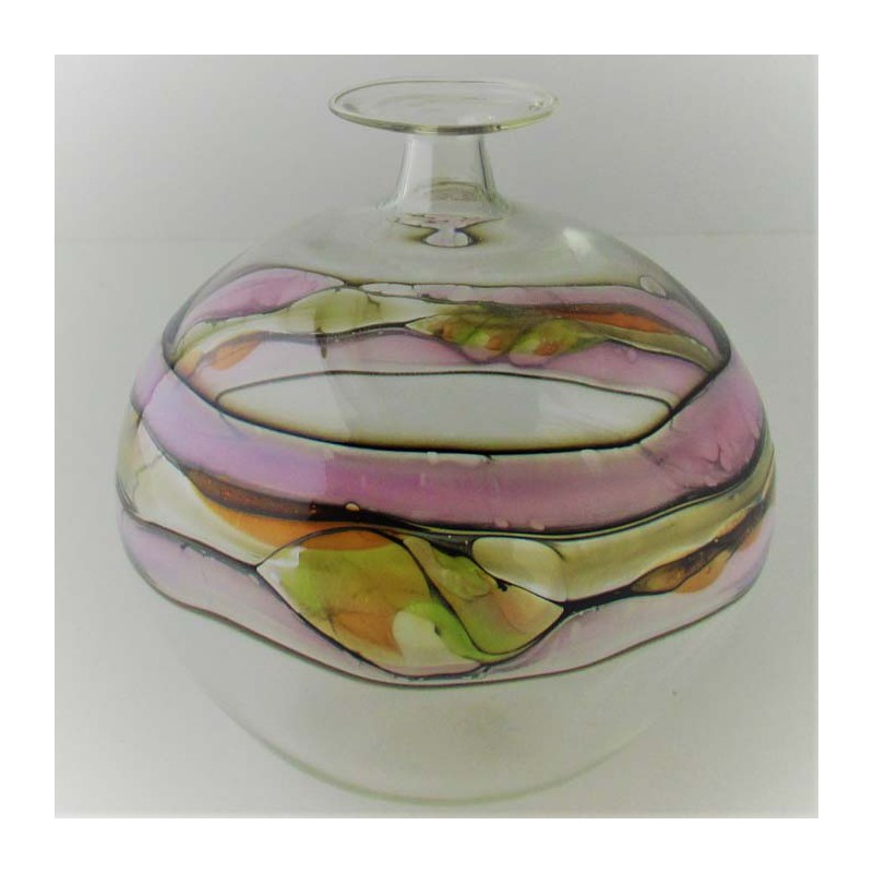 Glas Vase 9cm A.Molnar  DE 1990