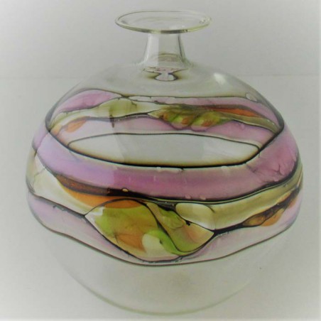 Glas Vase 9cm A.Molnar  DE 1990