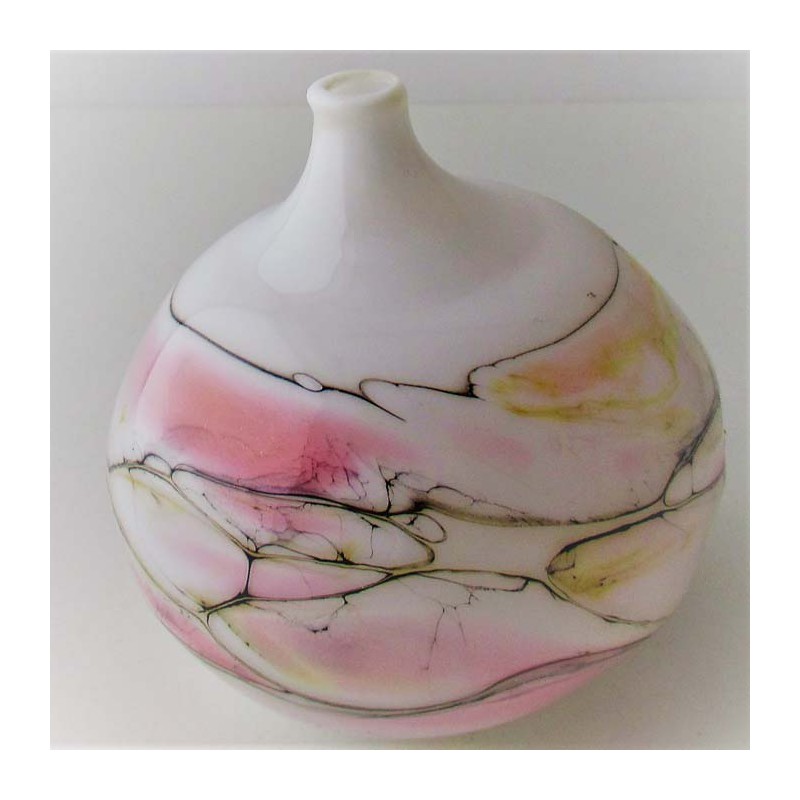 Glas Vase 8.5cm A.Molnar  DE 1990