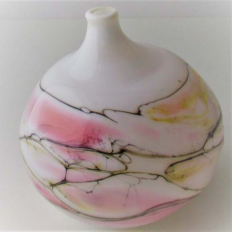 Glas Vase 8.5cm A.Molnar  DE 1990