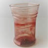 Glas Becher 10cm rot  DE 1981