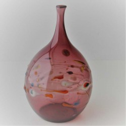 Glas Vase 12cm Greiner Pert    DE 1985