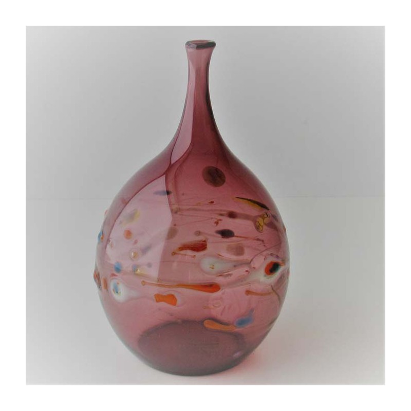 Glas Vase 12cm Greiner Pert    DE 1985