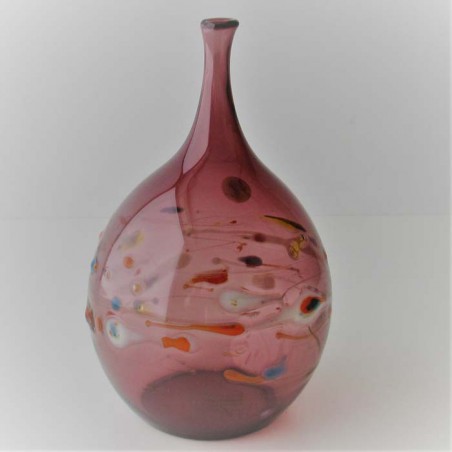 Glas Vase 12cm Greiner Pert    DE 1985