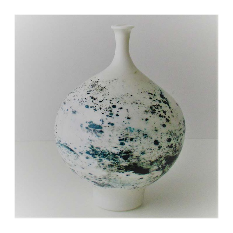 Glas Vase 12.5cm Greiner Pert    DE 1983