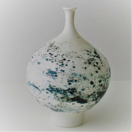 Glas Vase 12.5cm Greiner Pert    DE 1983