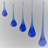 Glas Tropfen blau zum hängen