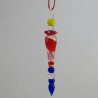 Muranoglas Glastropfen 115mm bunt zum hängen