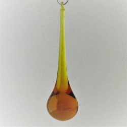 Glas Tropfen gelb zum hängen