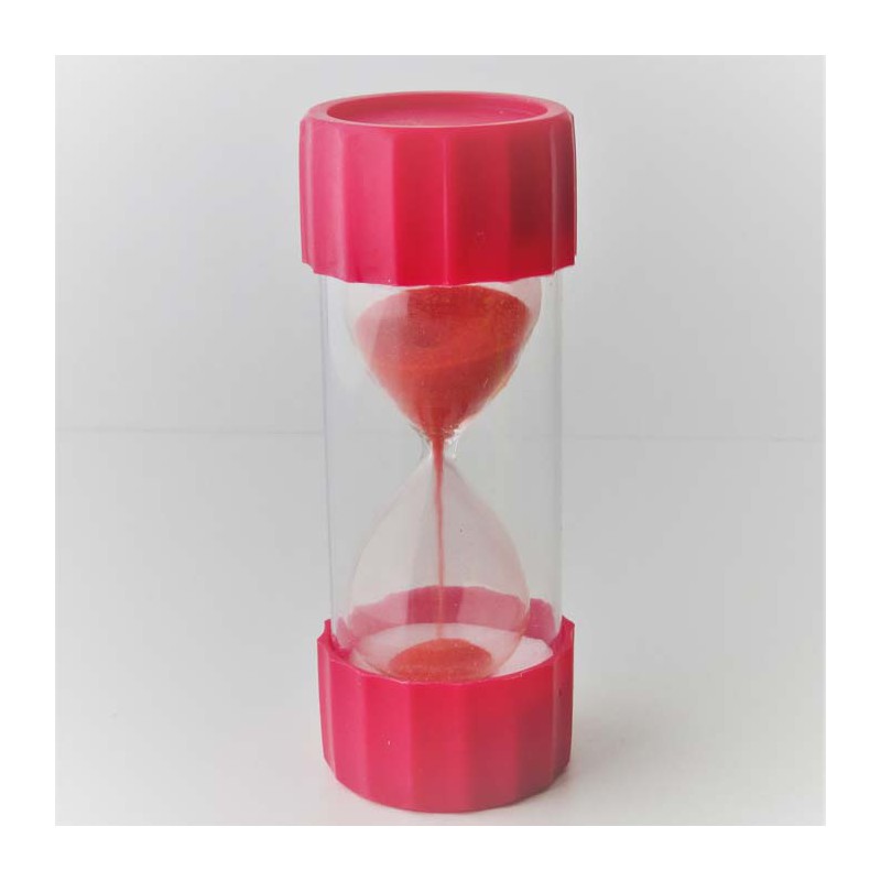 Sanduhr 0.5 Min. 10 cm Rot, aussen Kunststoff rund