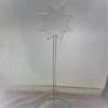 Glas Stecker 34cm Stern achtzackig klar