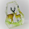 Glasbrocken 8cm mit Hirsch Figur