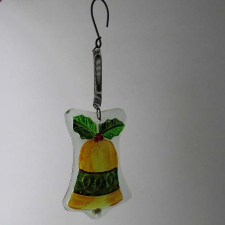 Glas Weihnachts 12.5cm Bilder gepresst bemalt