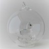 Glaskugel mit Kristall 7.5cm Schaukelpferd klar mit losen Kristallen in der Kugel, zum haengen und stellen Glaskugel mit Kristall 7.5cm Schaukelpferd klar mit losen Kristallen in der Kugel, zum haengen und stellen
