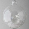 Glaskugel mit Kristall 7.5cm Apfel klar  mit losen Kristallen in der Kugel, zum haengen und stellen Glaskugel mit Kristall 7.5cm Apfel klar  mit losen Kristallen in der Kugel, zum haengen und stellen