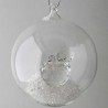 Glaskugel mit Kristall 7.5cm Apfel klar  mit losen Kristallen in der Kugel, zum haengen und stellen Glaskugel mit Kristall 7.5cm Apfel klar  mit losen Kristallen in der Kugel, zum haengen und stellen