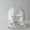 Glas Dom mit Kristall 5cm Schwann klar mit losen Kristallen , zum hängen und stellen Glas Dom mit Kristall 5cm Schwann klar mit losen Kristallen , zum hängen und stellen